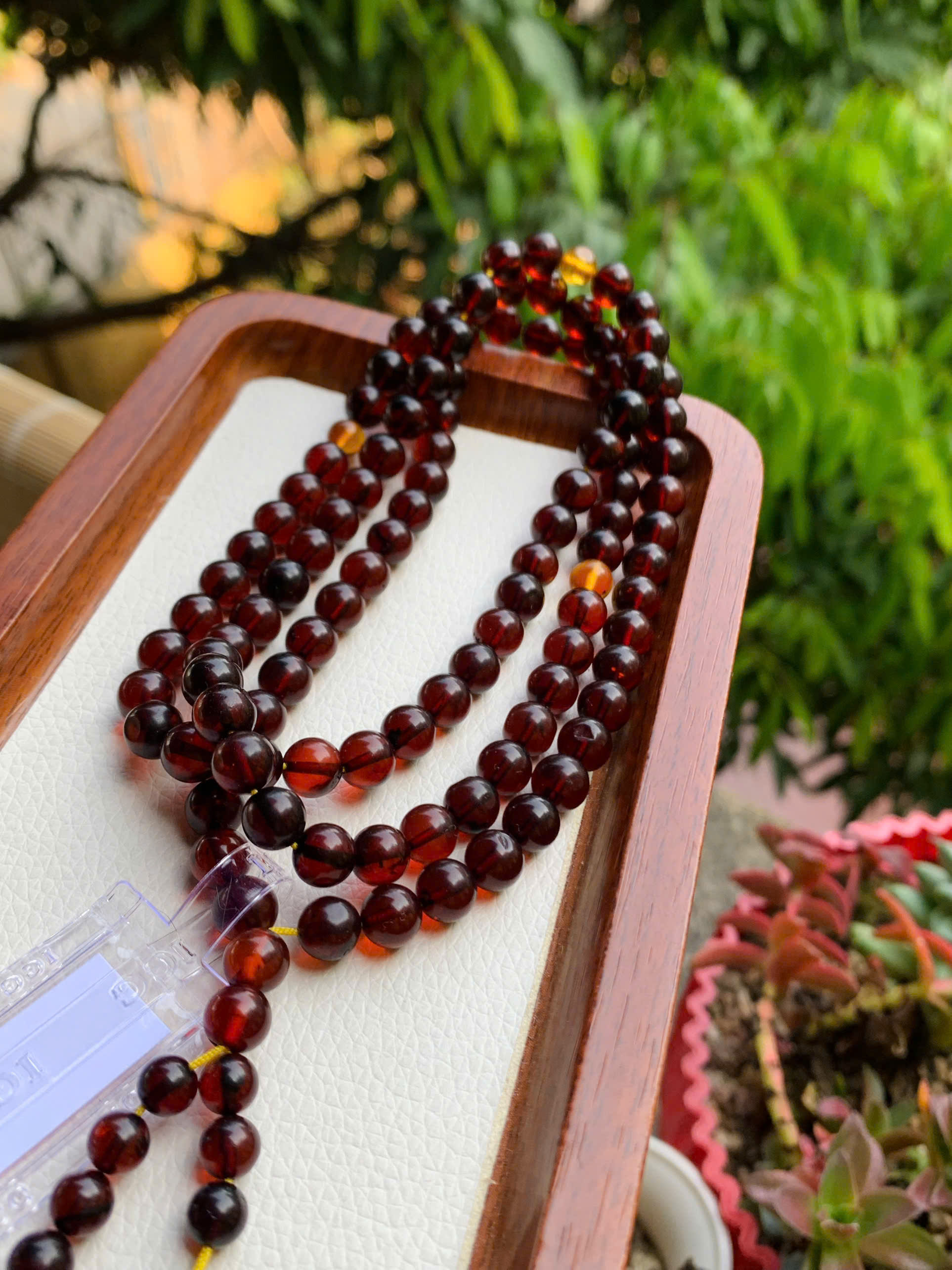 Chuỗi hổ phách đỏ