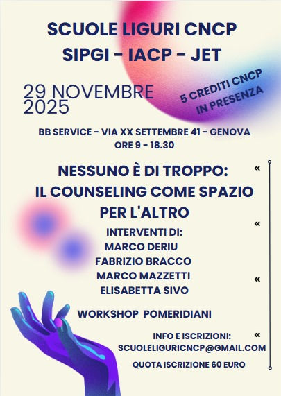 "Nessuno è di troppo: il counseling come spazio per l'altro"