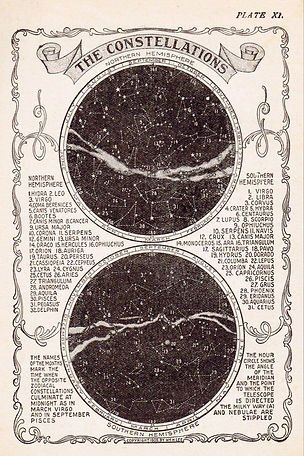 Vintage Star Chart Astronomy Wall Art Vi