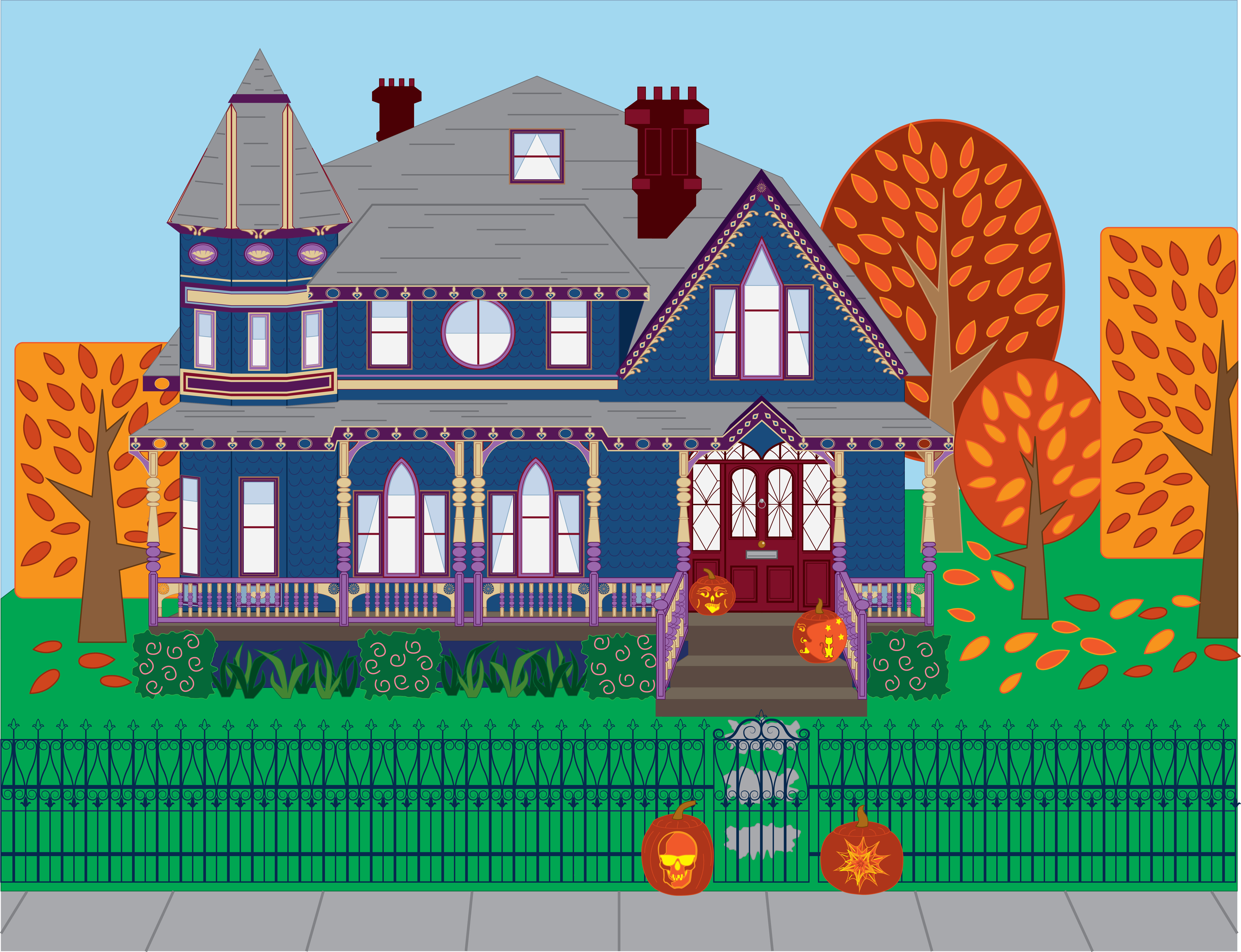 Autumn Victorian House