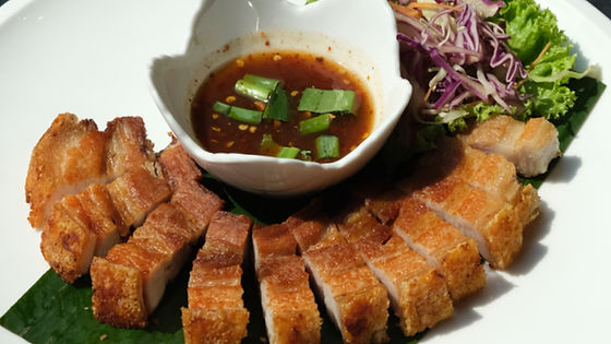 Fried Pork Belly with Homemade Sauce