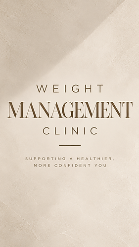 Text weight management logo