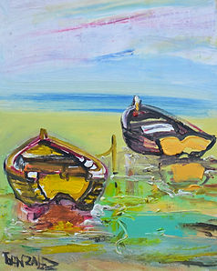 boats at sunrise