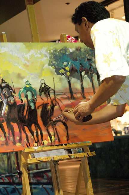 Enrique Gonzalez painting