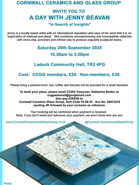 Our first event of the autumn season, a day with ceramic artist, Jenny Beavan.