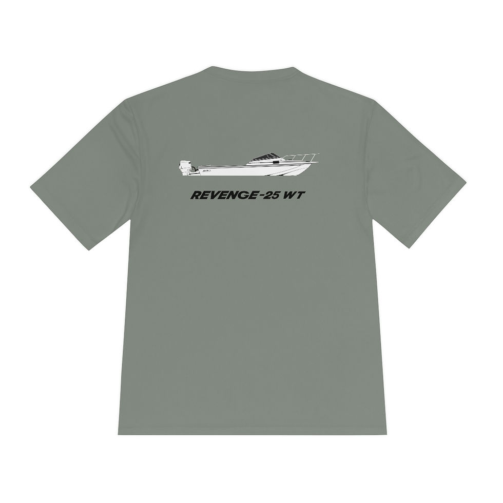 Thumbnail: EBW Short Sleeve DryWick Black-Harpoons Front / 25 Revenge WT Whaler Drive Back