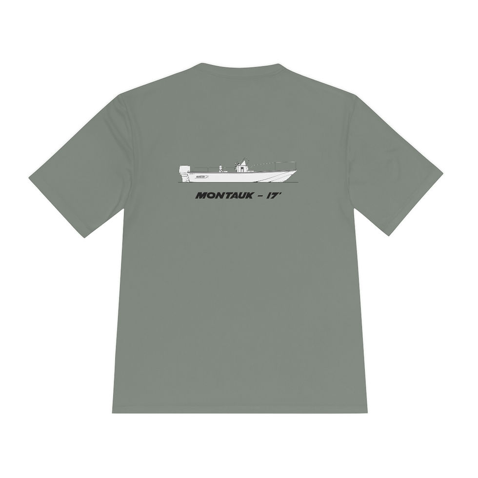 Thumbnail: EBW Short Sleeve DryWick Black-Harpoons Front / 17 Montauk Back