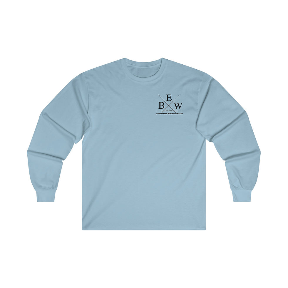 Thumbnail: Cotton Long Sleeve EBW Crossed Harpoons Front / Montauk Harpoons Back Black