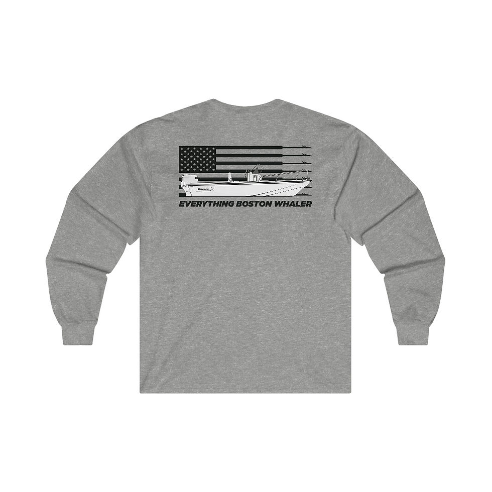 Thumbnail: Cotton Long Sleeve EBW Crossed Harpoons Front / Outrage Flag Back