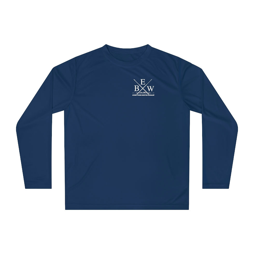 Thumbnail: EBW Long Sleeve Dry Wick - White - Crossed Harpoons Front & Back