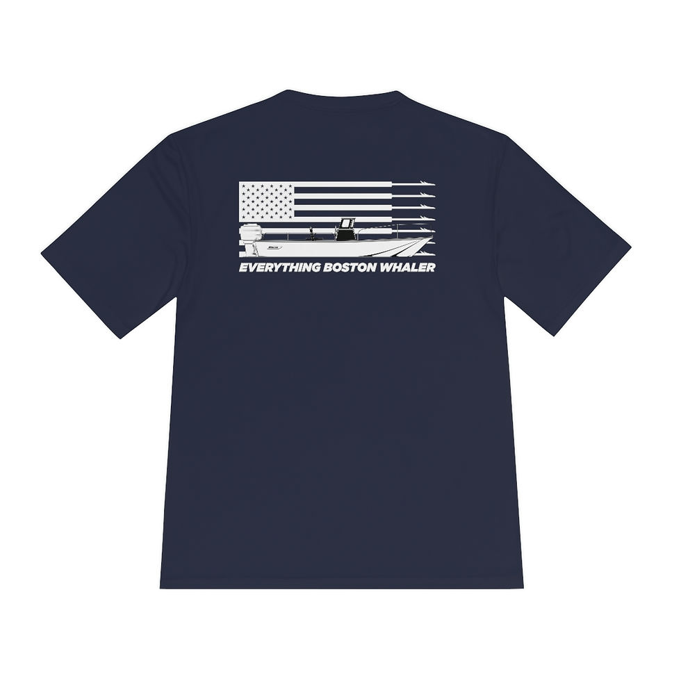Thumbnail: EBW Short Sleeve DryWick Sakonnet Design Back - White -Harpoons Front