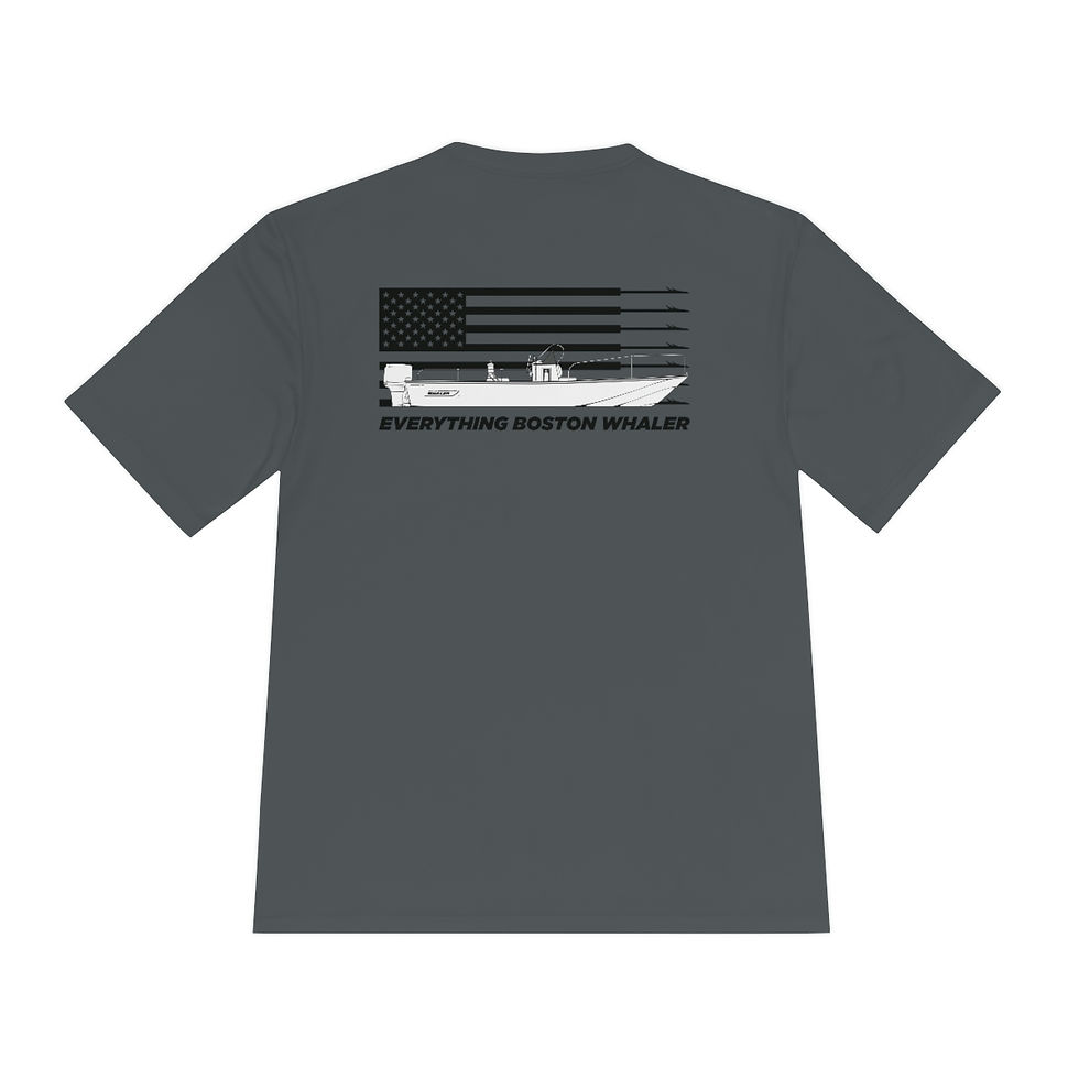 Thumbnail: EBW Short Sleeve DryWick Montauk Design Back -Black-Harpoons Front