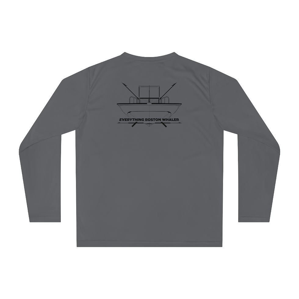 Thumbnail: EBW Long Sleeve Dry Wick - Black - Crossed Harpoons Front - Montauk Cross Back