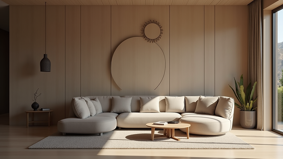close-up view of elegant interior design with custom furniture