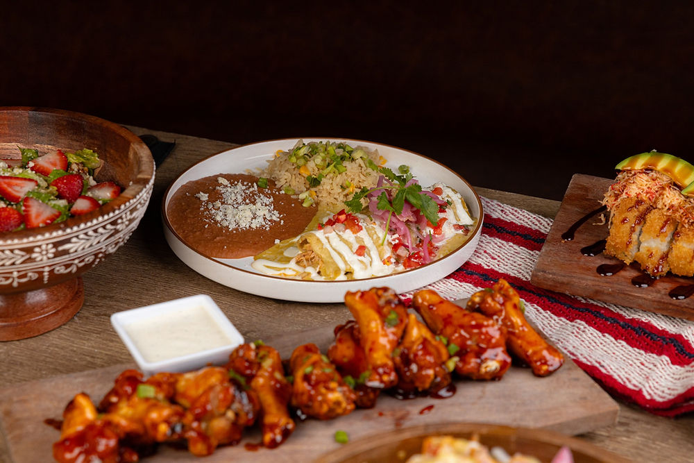 Homemade Mexican-style dishes served hot