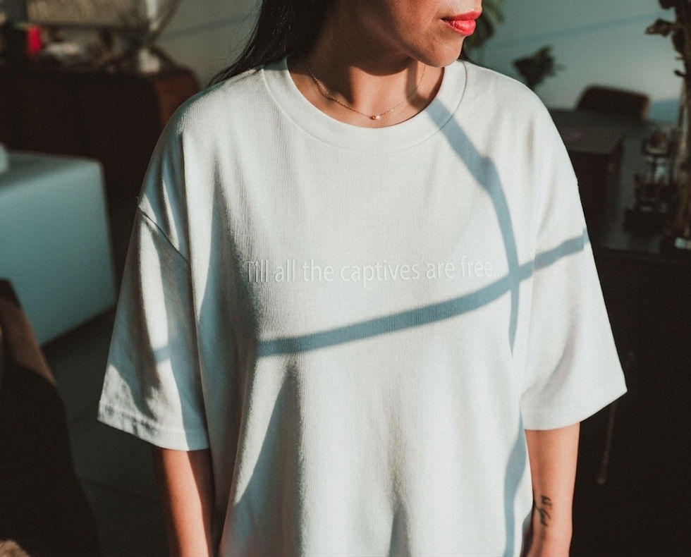 Thumbnail: Till all the captives are free  -  Uni Dri-Ease Oversized Tee