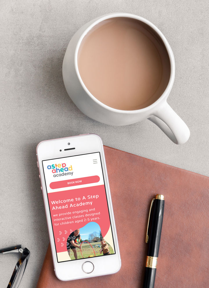A Step Ahead Academy mobile design