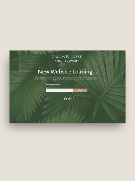 Website landing page design