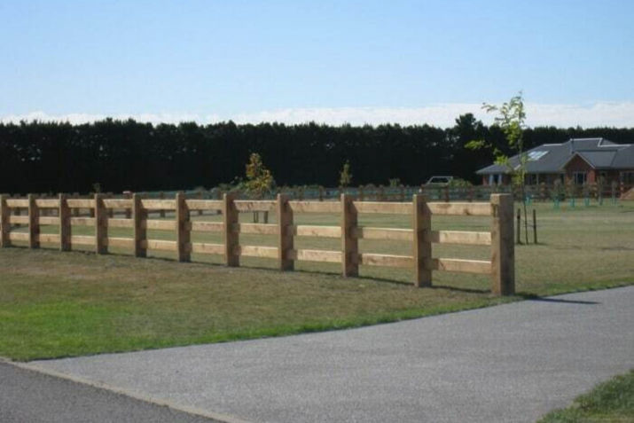 Post and rail fencing