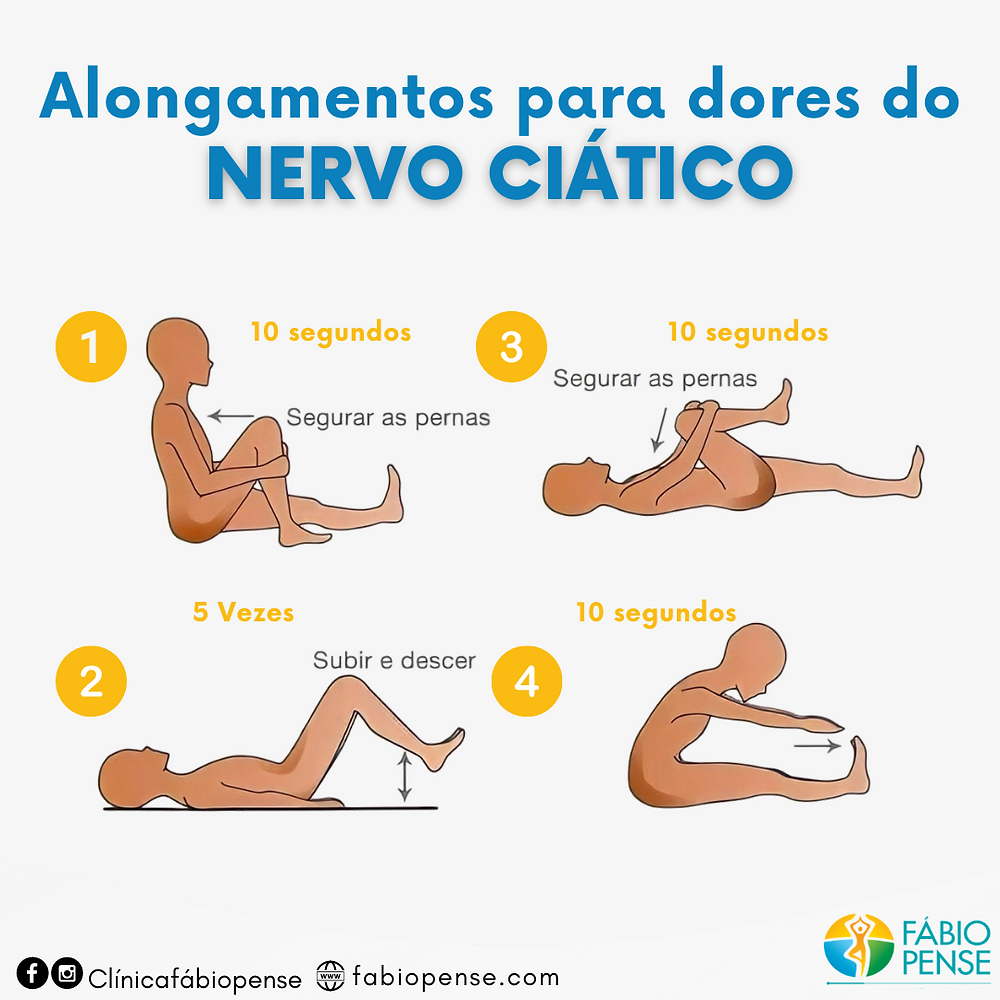 Alongamentos para dores do nervo ciático!