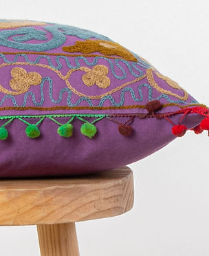 handmade suzani embroidered cushion cover
