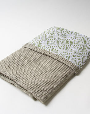 handmade printed 100% cotton baby waffle blankets