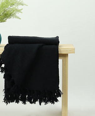 black solid throw couch hand dyed blanktes