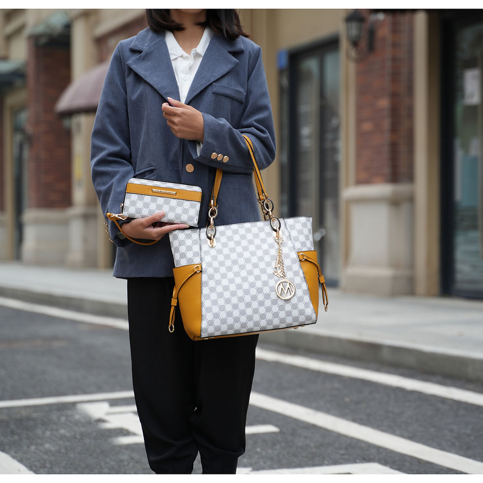 Thumbnail: MKF Collection Xenia Circular Print Tote Bag with Wallet by Mia K