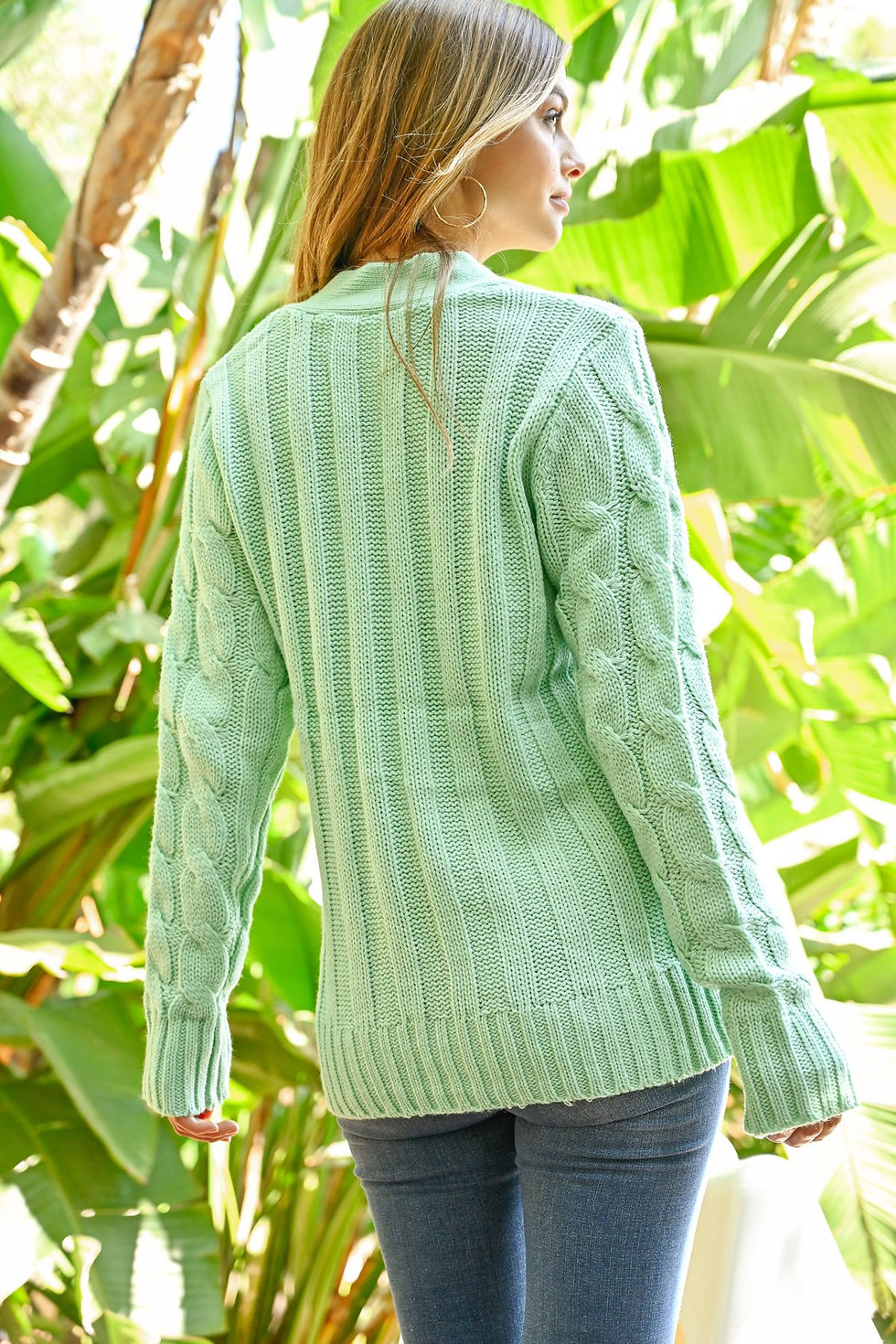 Thumbnail: Cable Sweater With Pockets