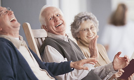 group of seniors laughing