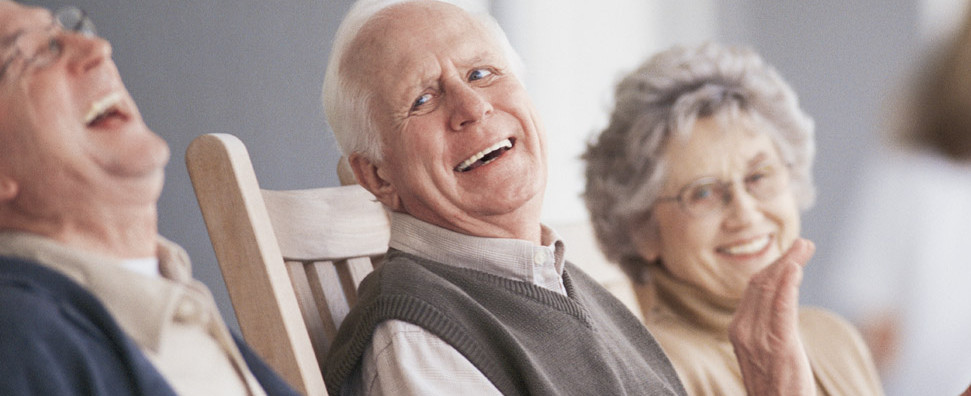 Senioren lachen gern