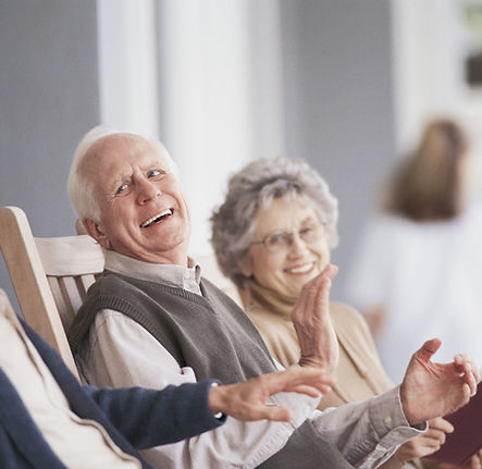 Senioren lachen gern