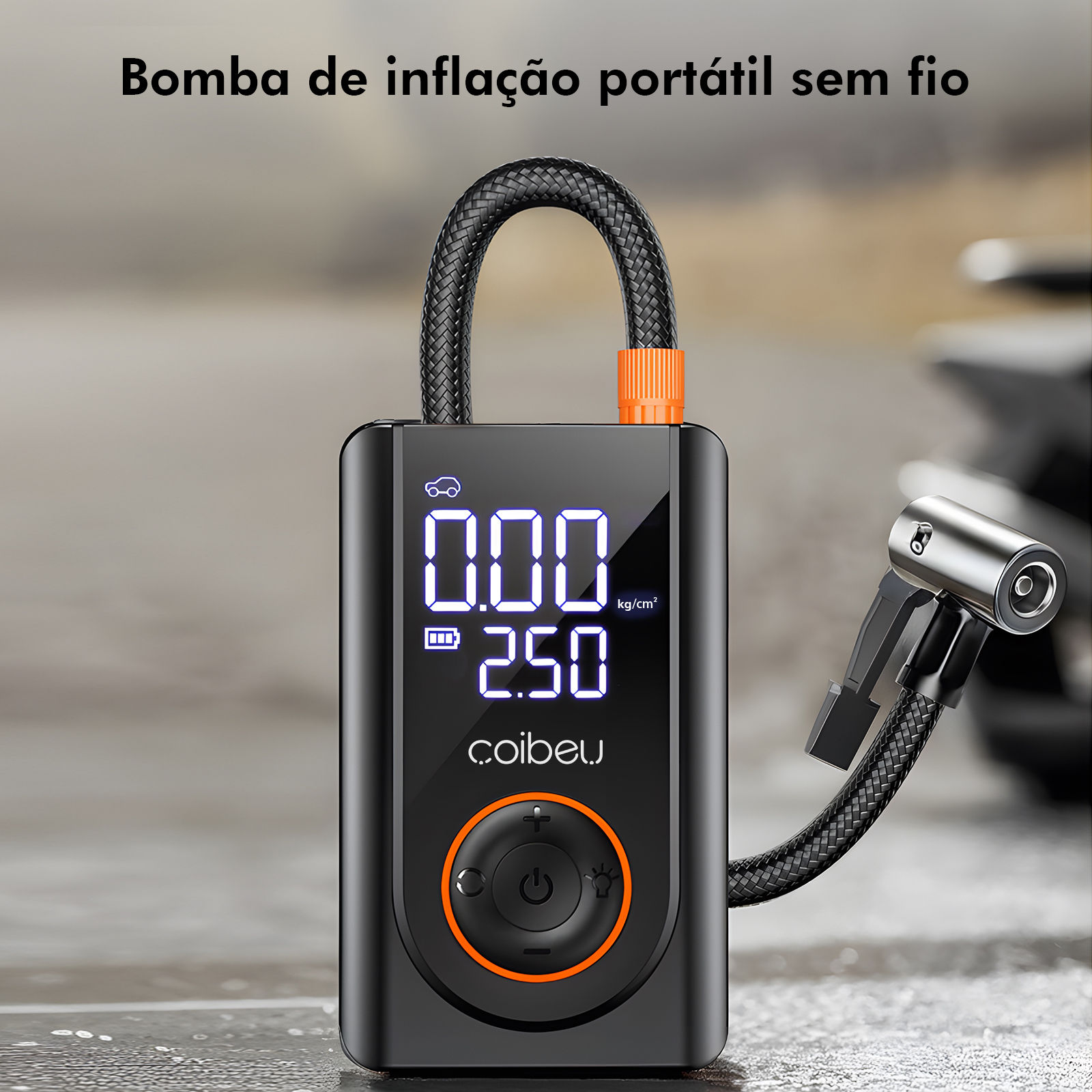 60W Portable Wireless Air Pump 3600mAh Rechargeable Battery 150PSI 5 Modes LED/S