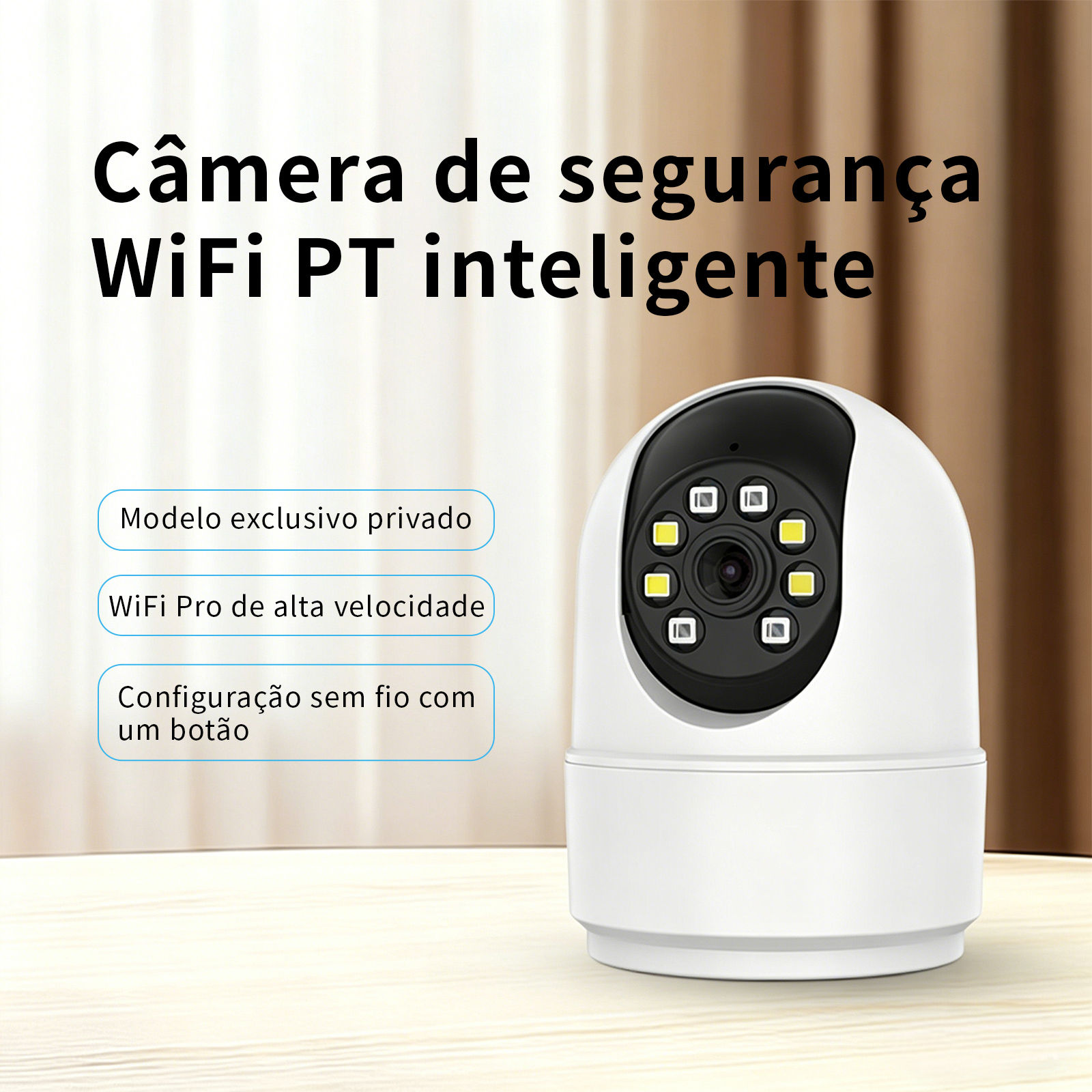 PT Camera Wi-Fi 6 360 °, Color Night Vision, Person Detection, Bidirectional Au