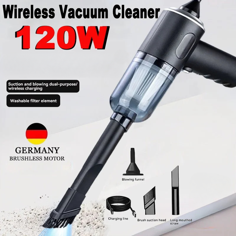 9000Pa Wireless Car Vacuum Cleaner USB Charging 1200mAh Portable Cleaning Applia