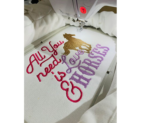 Personalised All You Need is Love & Horses Adults Hoodie