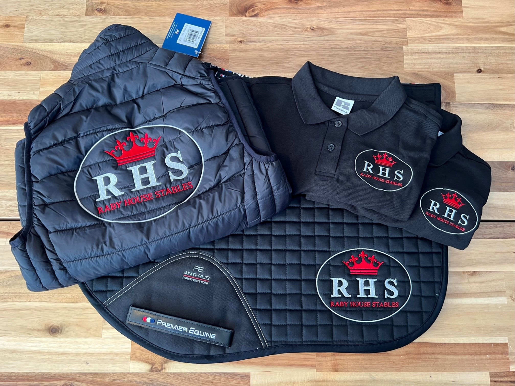 PERSONALISED LADIES / MENS - GILET, SADDLEPAD, POLO'S BUNDLE