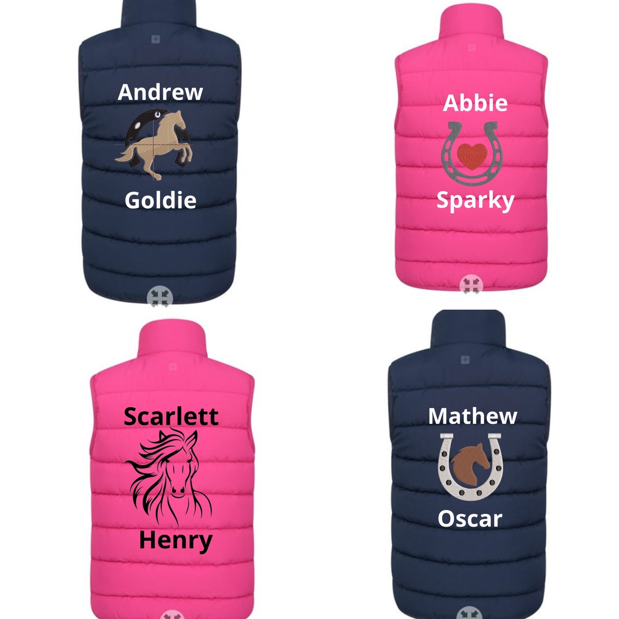 Personalised Kids Padded Bodywarmer- 4 Designs