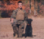 Judge waggoner at dog handling school with CPL Pink