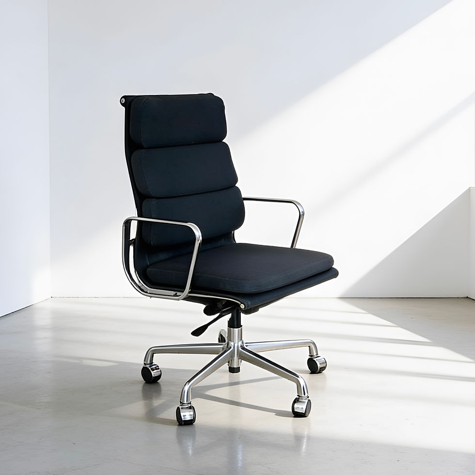 Vitra EA 219 Soft Pad Chair von Charles Ray Eames, Bürostuhl mit Stoffbezug, Eames office chair fabric