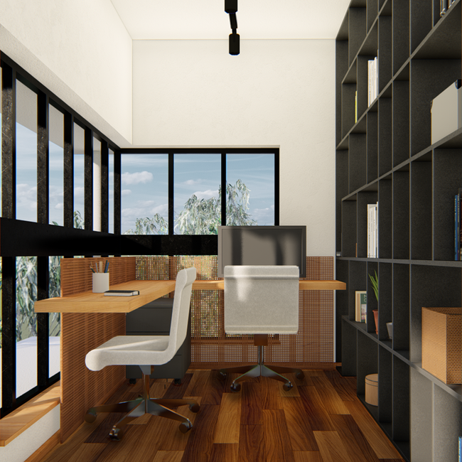 Projeto de arquitetura, projeto de casas, home office independente e privativo.