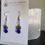 Thumbnail: Hematite and Blue Glass Crystal with Rhinestones Beaded Earrings Woman Owned