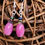 Thumbnail: Pink Jadeite Hematite Semi-Precious Beaded Earrings Petite Dangle S925