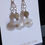 Thumbnail: White Agate Painted Dzi African Tribal Silver Cross Beaded Earrings SS925 Hooks