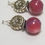 Thumbnail: Magenta Shell Beads Hematite Beaded Earrings Nickel-Free Elemental Jewelry