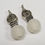 Thumbnail: Semi-Precious White Crackle Quartz Hematite Beaded Earrings Elemental Jewelry