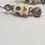 Thumbnail: Semi-Precious Howlite Skull Crowned Gemstone Witchy Scorpio Beaded Earrings