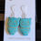 Thumbnail: Reconstituted Turquoise Owl Beads Large Dangle Earrings Elemental Jewelry