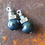 Thumbnail: Semi-Precious Black Quartz Hematite Scorpio Rockstar Beaded Earrings Elemental