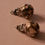 Thumbnail: Semi-Precious White Composite Brown Howlite Hematite Beaded Earrings Elemental